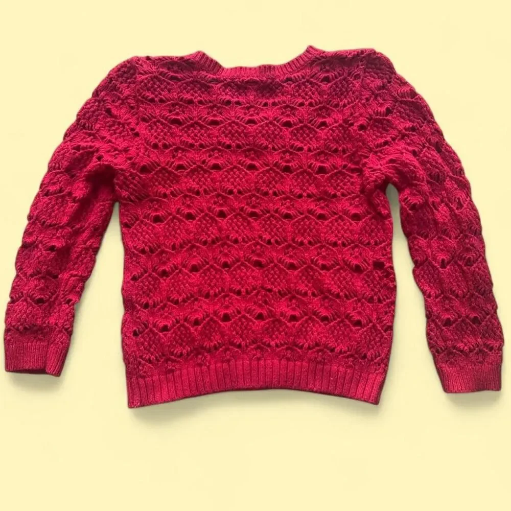 Hollister-co Women's Red Cardigan